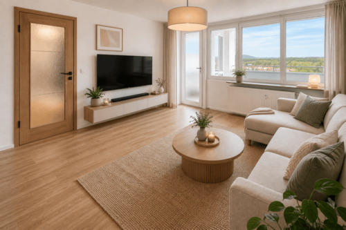 Wohnzimmer Darstellung - Fernblick & viel Potenzial! Frei ab sofort!