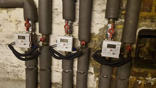 Wärmezähler im Keller - 