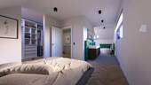 Ansicht Schlafzimmer/Badezimmer - 