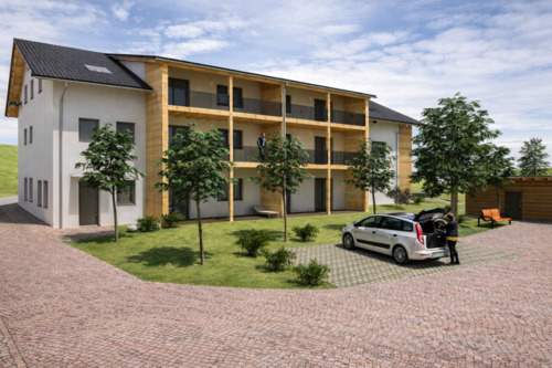 Ansicht Südwest - 2 Zimmer Etagenwohnung zum Kaufen in Bad Birnbach