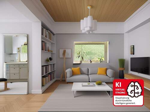 Wohnbereich Erdgeschoss Einrichtungsbeispiel - Doppelhaushälfte mit 132,00 m&sup2; in Winsen zum Kaufen