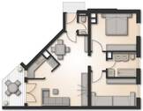 Grundriss - 3 Zimmer Etagenwohnung zum Kaufen in Borsdorf