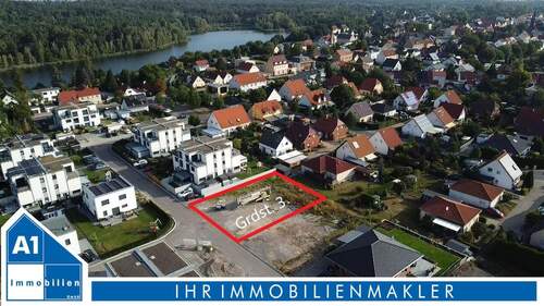 Luftbild Baugebiet - Letztes Baugrundstück im 'Heideviertel': Modernes Einfa-milienhaus inkl. Grundstück (Nr. 3) in HalleNietleben