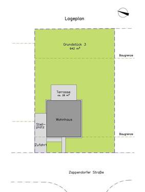 Lageplan, EFH 120 m² - 