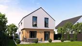 Ansicht Garten Satteldach - 3 Zimmer Einfamilienhaus zum Kaufen in Carlsberg