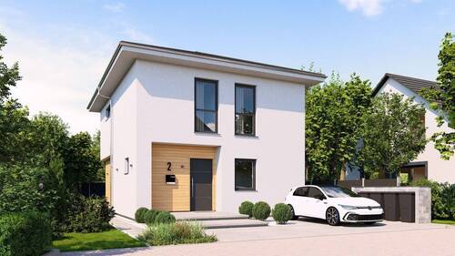 Ansicht Eingang Walmdach - 