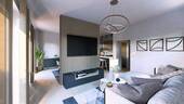 Ansicht Wohnzimmer - 3 Zimmer Einfamilienhaus zum Kaufen in Carlsberg