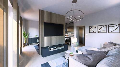 Ansicht Wohnzimmer - 3 Zimmer Einfamilienhaus zum Kaufen in Carlsberg