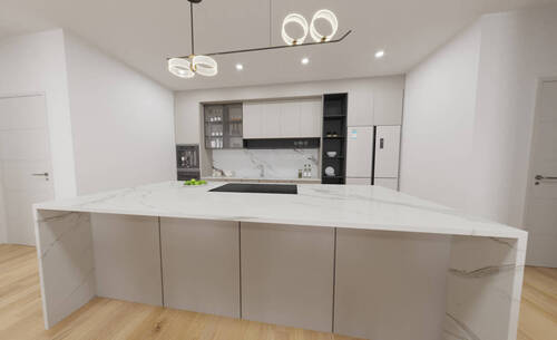 Visualisierung Küche - 4 Zimmer Etagenwohnung zum Kaufen in Niefern-Öschelbronn / Öschelbronn