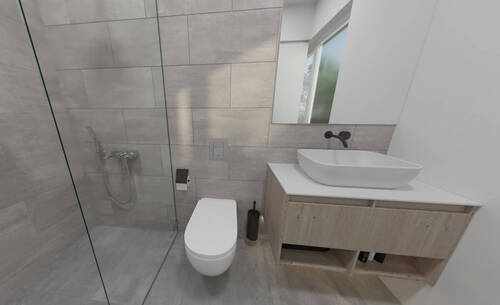 Visualisierung zweites Badezimmer - Etagenwohnung mit 123,70 m&sup2; in Niefern-Öschelbronn / Öschelbronn zum Kaufen