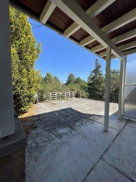 Blick auf die Terrasse - Einfamilienhaus mit 85,00 m&sup2; in Rahnsdorf zum Kaufen