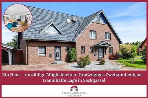 Ärzte & Apotheker Immobilien - Ein Haus - unzählige Möglichkeiten: Großzügiges Zweifamilienhaus - traumhafte Lage in Sackgasse!