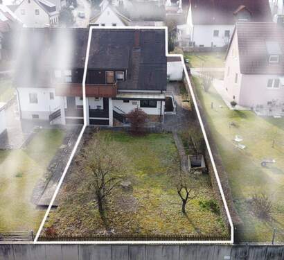 Drohne 1 Home.jpg - Charmante Doppelhaushälfte mit Garage in Ansbach Schalkhausen