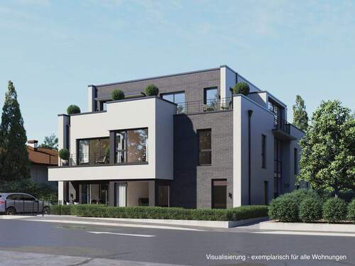 Haus Vorderseite - 2 Zimmer Etagenwohnung in Düsseldorf