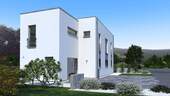 Ansicht Garten - BAUHAUS-STIL MIT VERSATZ - 576.900,00 EUR Kaufpreis, ca.  152,50 m² Wohnfläche