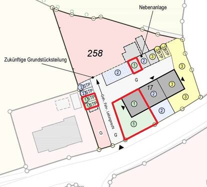 Lageplan-Aufteilung - 