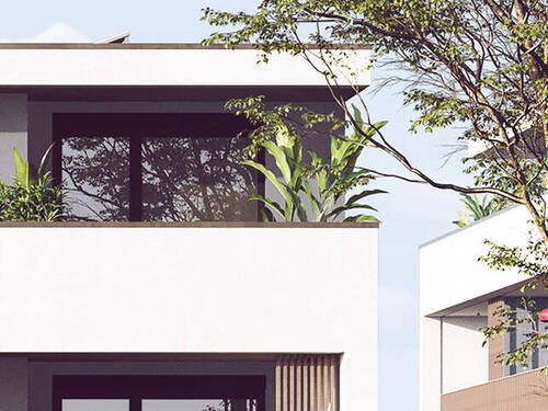 Außenvisualisierung_Haus_A_Detail_Serivce_Wohnen_B - Penthouse-Wohnjuwel mit großer Dachterrasse - 3-Zimmer-Wohnung 55+ - Service Wohnen im Neubau (71), Breitengüßbach