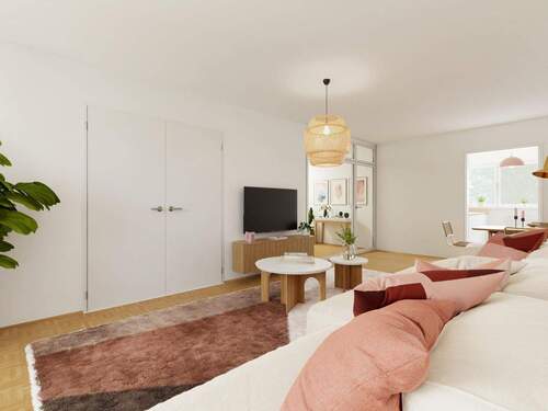 Visualisierung Einrichtungsbeispiel Wohnzimmer - 8 Zimmer Etagenwohnung in Berlin