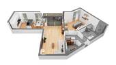Grundriss 2 Zimmer Große Whn. - 