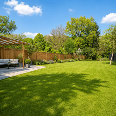 Visualisierter Garten - 3 Zimmer Doppelhaushälfte zum Kaufen in Herten
