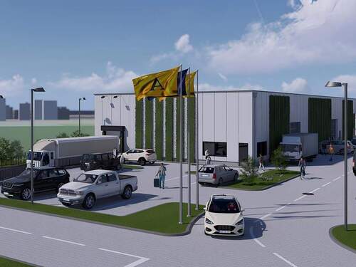Visualisierung - Die Rarität!!! Optimale Neubau-Logistikhalle mit Rampenandienung