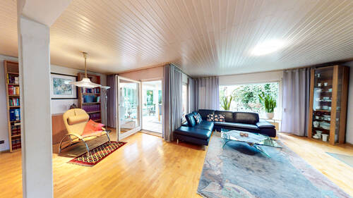 Wohnzimmer, Leseecke und Wintergarten - 