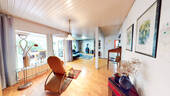 Leseecke mit Blick auf Ofen - 