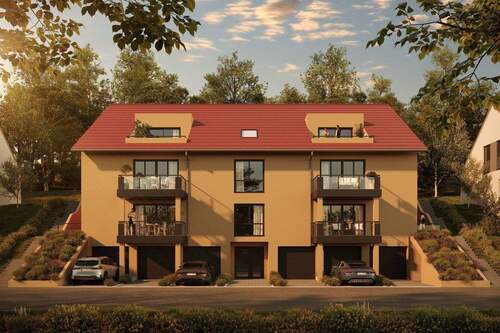Außenperspektive Abendsonne - 3 Zimmer Etagenwohnung zum Kaufen in Ingelfingen