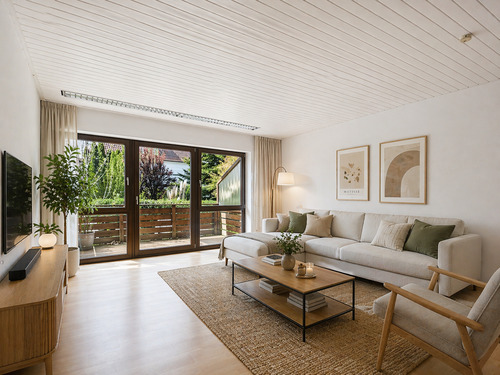 Wohnzimmer - Einrichtungsvorschlag - Etagenwohnung mit 79,80 m&sup2; in Winnenden zum Kaufen