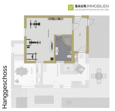 Hanggeschoss Hobbyraum - 