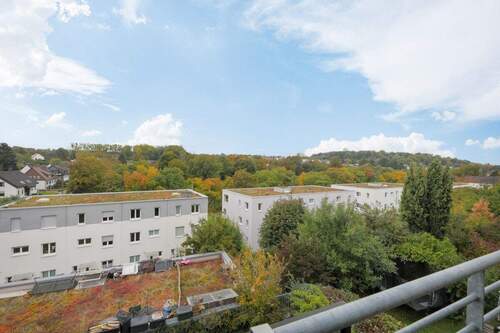Aussicht Balkon - Etagenwohnung mit 74,00 m² in Karlsruhe / Hohenwettersbach zum Kaufen