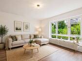 Wohnzimmer - Einrichtungsvorschlag - Terrassenwohnung mit 42,80 m&sup2; in Esslingen am Neckar zum Kaufen