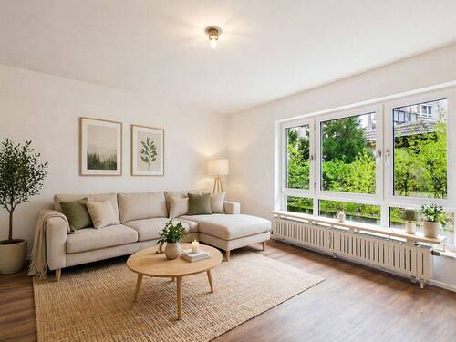 Wohnzimmer - Einrichtungsvorschlag - Terrassenwohnung mit 42,80 m&sup2; in Esslingen am Neckar zum Kaufen