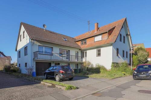 Straßenansicht - Zwei Häuser auf großem Grundstück