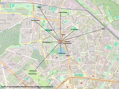 Übersichtskarte - 2 Zimmer Etagenwohnung zum Kaufen in Berlin