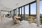 Essbereich & Wohnbereich - Großzügige Designer-Wohnung mit 3 Zimmern & Weitblick in der Karlsruher Oststadt City Park