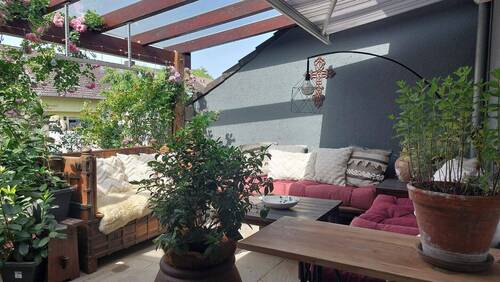 Glasüberdachte Terrasse Süden - 