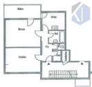 Grundriss der 2 Zimmer Wohnung - 