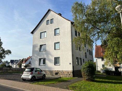 Giebelansicht - 3 Zimmer Etagenwohnung zur Miete in Schwalmstadt