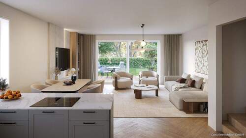 Wohnzimmer - 4 Zimmer Doppelhaushälfte in Mülheim an der Ruhr / Mintard