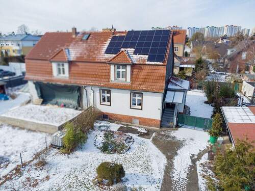 Drohnenansicht - 4 Zimmer Doppelhaushälfte in Berlin -Pankow