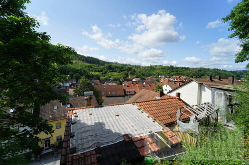 Ausblick vom oberen Grundstücksbereich - 