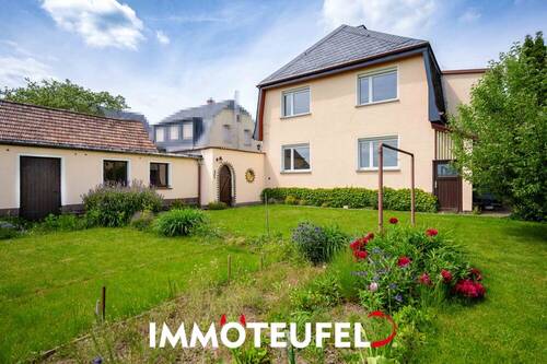 Gartenansicht - Viel Platz für die ganze Familie - Haus mit Potential, Garage & Nebengebäuden in Burgstädt