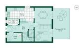 Grundriss des Erdgeschosses im Doppelhaus - 