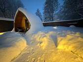 Verschneite Aussensauna - 