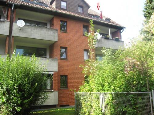 Straßenansicht.jpg - Gepfl.- 3- Zi.-DG.- Maisonette-ETW.-Whg. mit Loggia und Fernblick in Northeim nähe Centrum