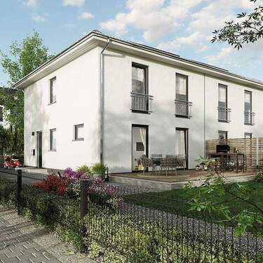 DH Aura 115 - Gartenansicht - 5 Zimmer Doppelhaushälfte in Großrudestedt