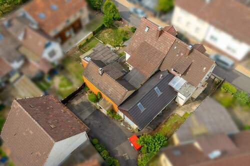 Luftansicht - Doppelhaushälfte mit 75,00 m&sup2; in Niefern-Öschelbronn / Niefern zum Kaufen