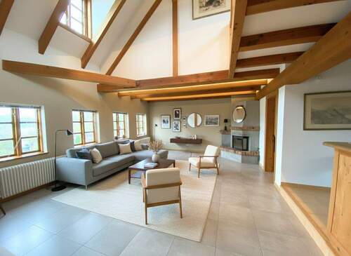 Wohnbereich mit Kamin im OG - 8 Zimmer Mehrfamilienhaus, Wohnhaus zum Kaufen in Havelberg