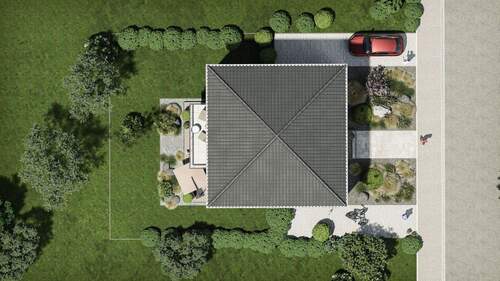 Zweifamilienhaus 176 Vogelperspektive - 3 Zimmer Terrassenwohnung zum Kaufen in Partenheim